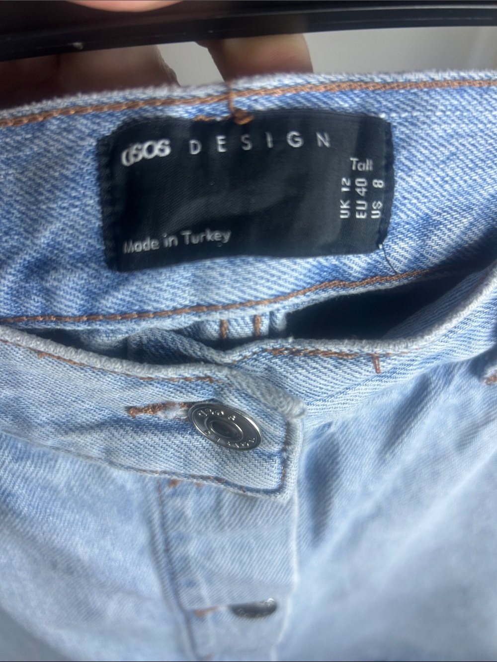 ASOS Denim Mini Skirt | Button Front A-Line Jean Skirt - Picture 5 of 7